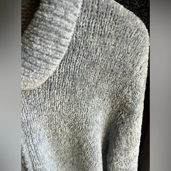Merona light blue/grey fluffy zipper sweater - Picture 2 of 5